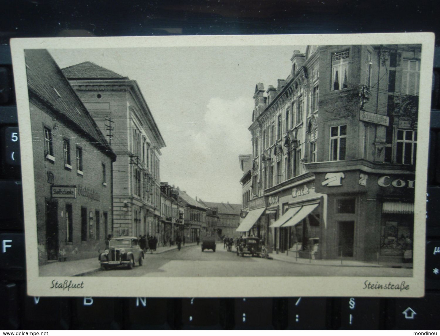 Cpa Stassfurt Steinstrasse  1943 - Staßfurt - Vieilles Voitures.. - Stassfurt