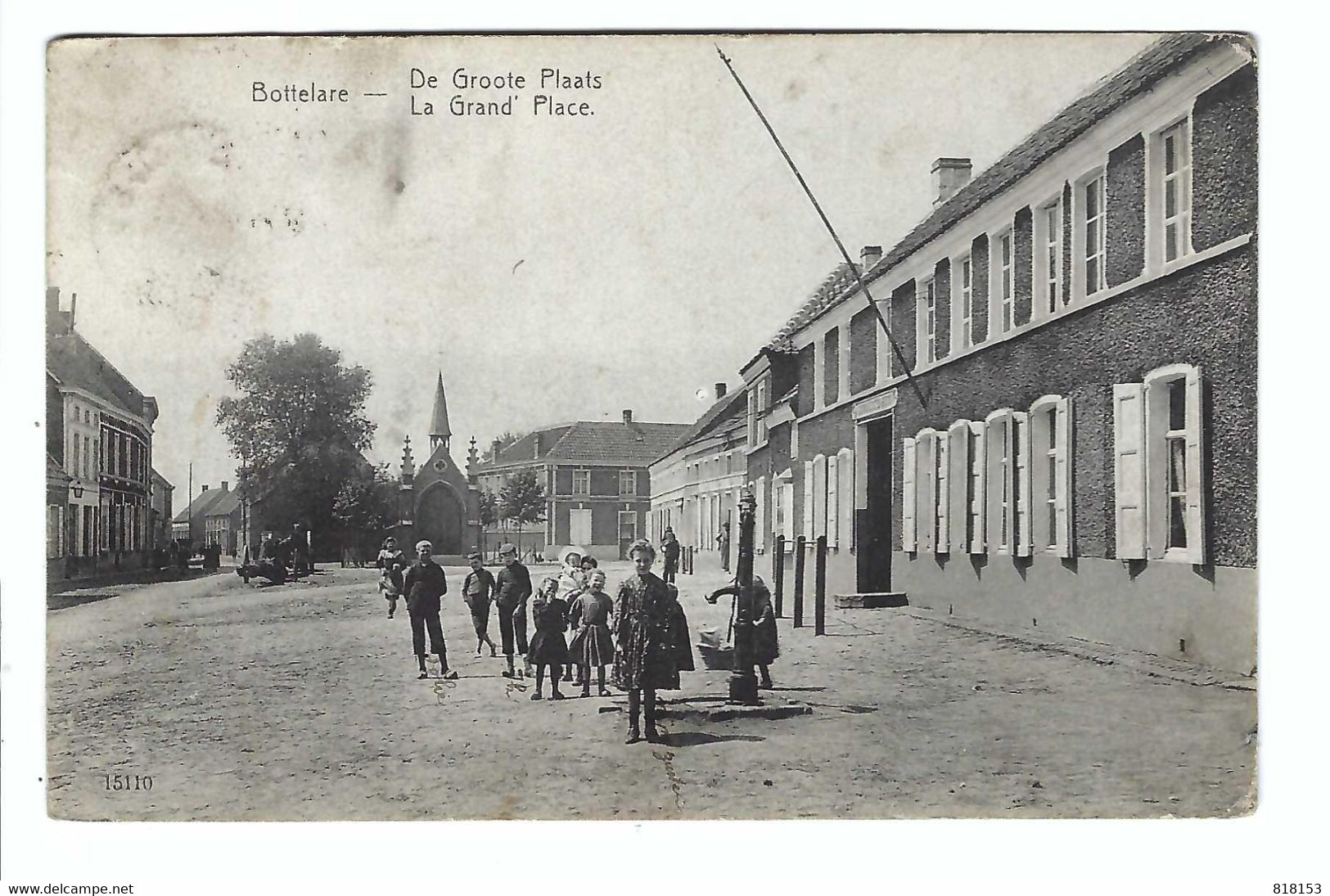 Bottelare  - De Groote Plaats  La Grand'Place 1910 - Merelbeke