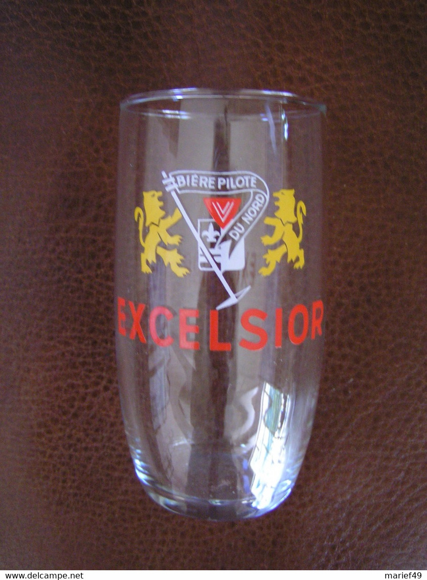 VERRE A BIÈRE EXCELSIOR, BIÈRE PILOTE U NORD PUBLICITAIRE - Glasses