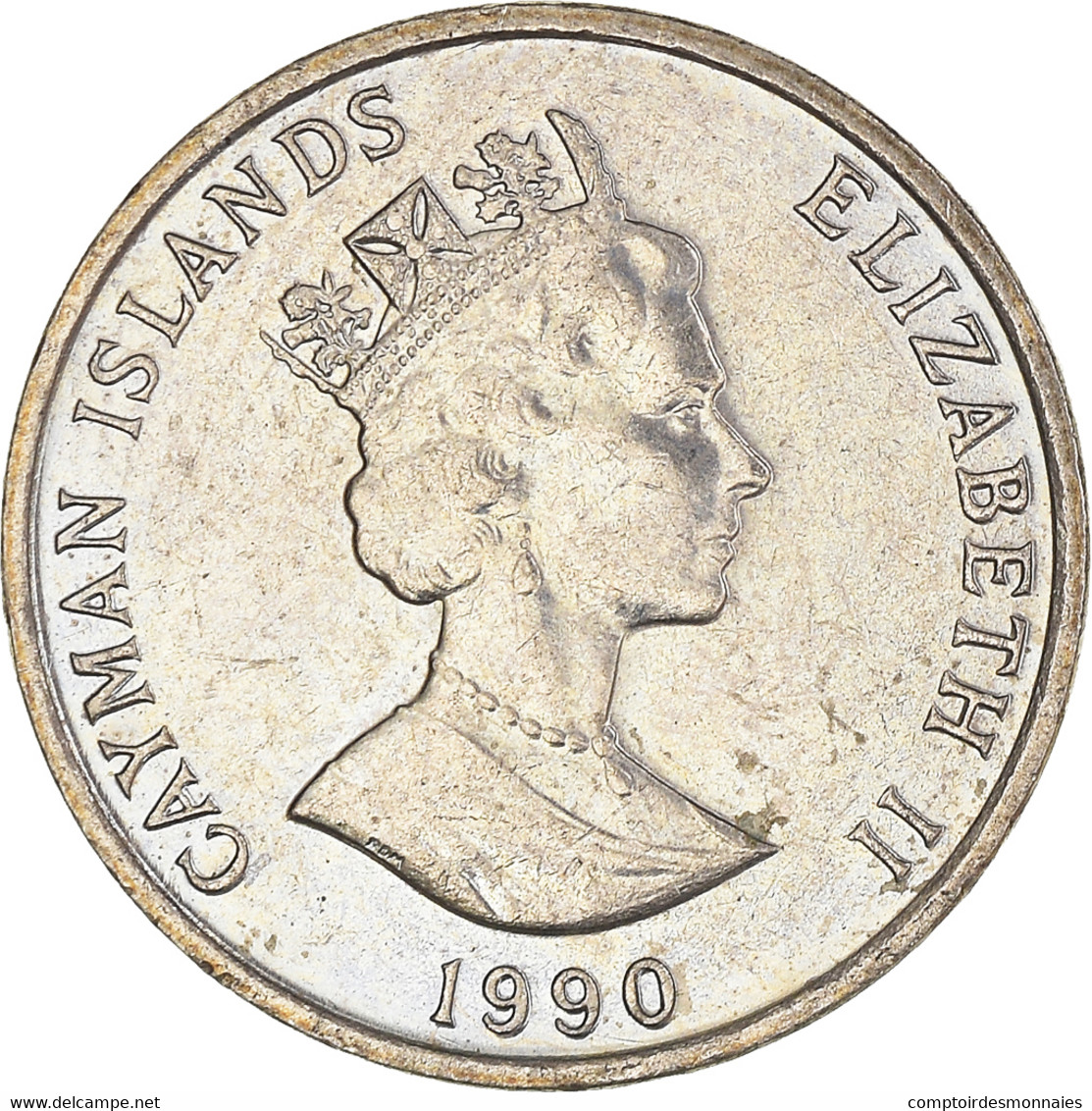 Monnaie, Îles Caïmans, 5 Cents, 1990 - Caimán (Islas)