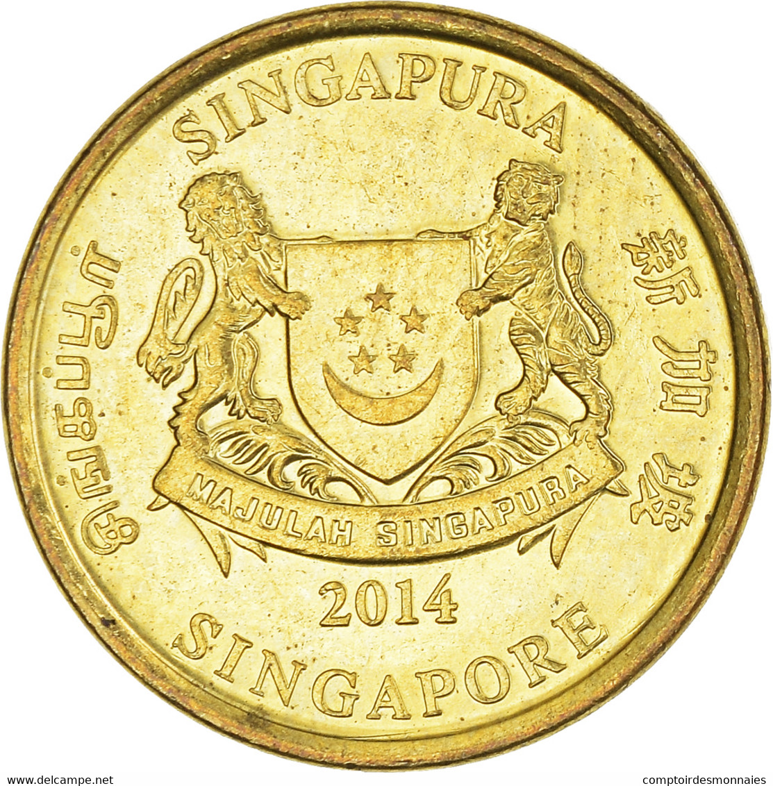 Monnaie, Singapour, 5 Cents, 2014 - Singapour