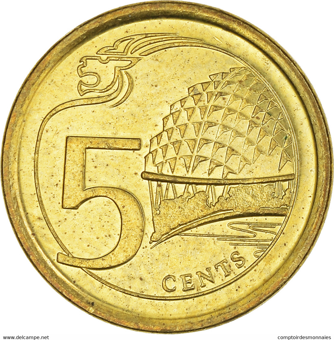 Monnaie, Singapour, 5 Cents, 2014 - Singapour