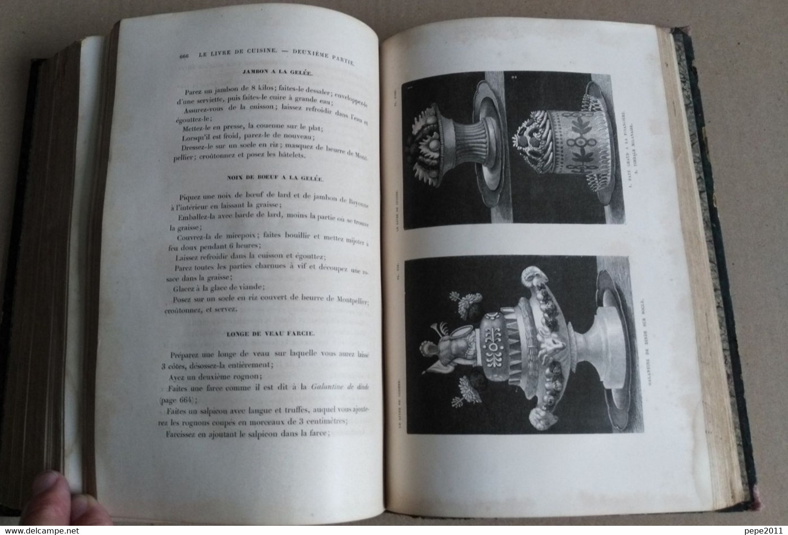 GASTRONOMIE LE LIVRE DE CUISINE Jules GOUFFE - Cuisine Ménage et Grande Cuisine - Hachette 1877