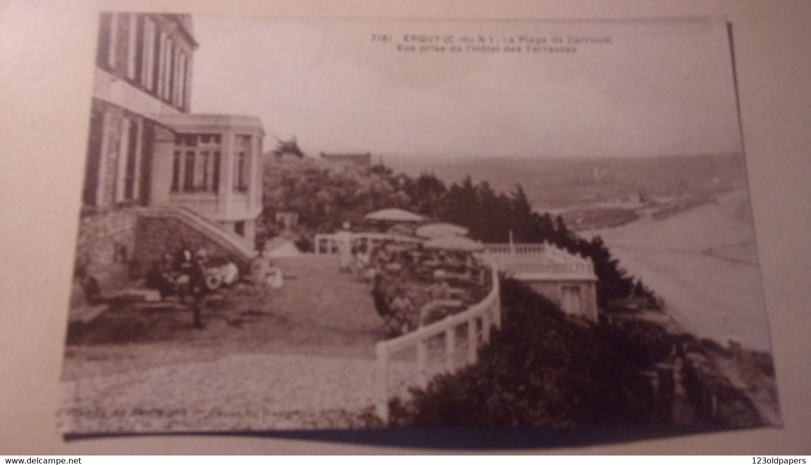 22 ERQUY 7161 PLAGE DE CARROUAL VUE PRISE DE L HOTEL DES TERRASSES VOYAGEE - Erquy