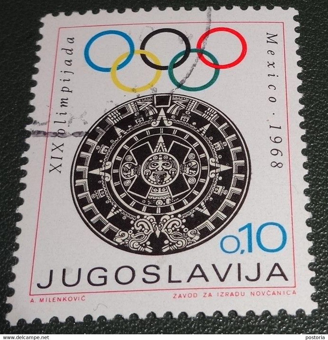 Joegoslavië - 1968 - Michel 35 - Gebruikt - Cancelled - Olympische Spelen - Mexico - Oblitérés