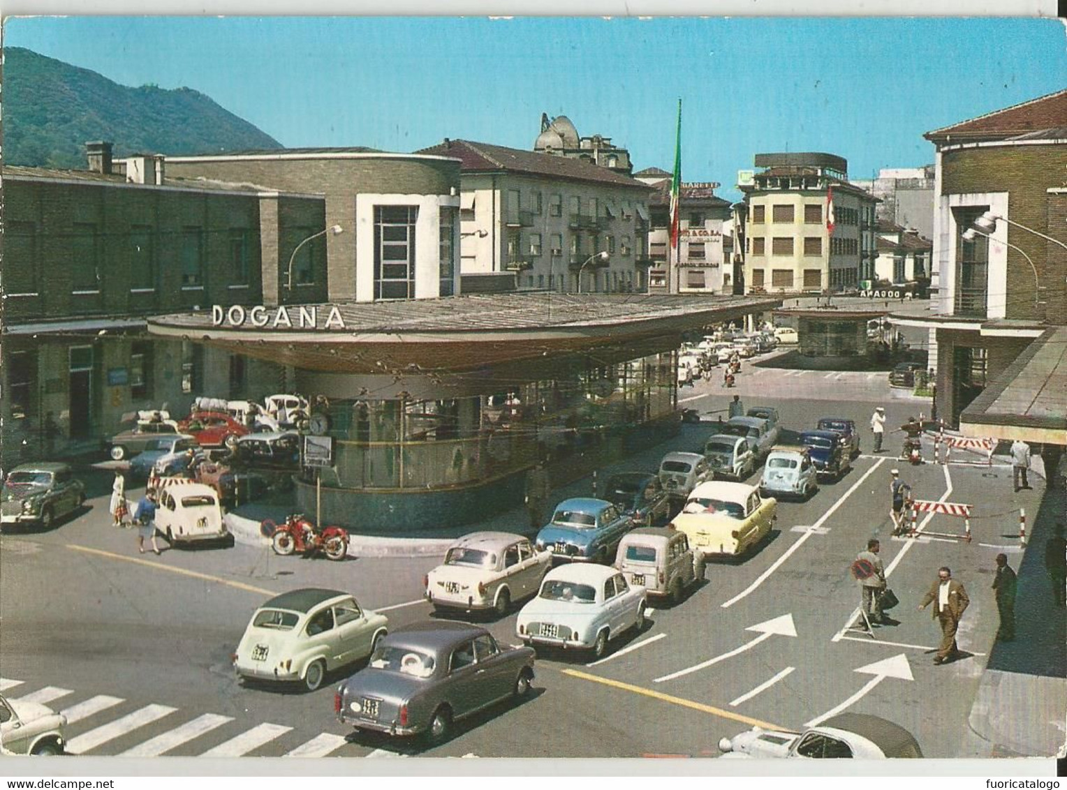 PONTE CHIASSO(COMO) CONFINE ITALO- SVIZZERO -AUTO E MOTO D'EPOCA  -FG. - Como