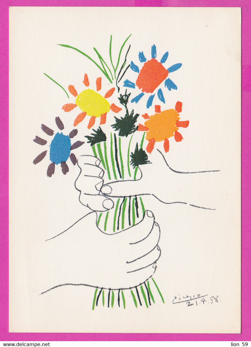 277311 / Spain Spanish Illustrator Art Pablo Picasso - Le Bouquet , Schweiz. Friedensbewegung , Solidaritätsfond PC - Picasso