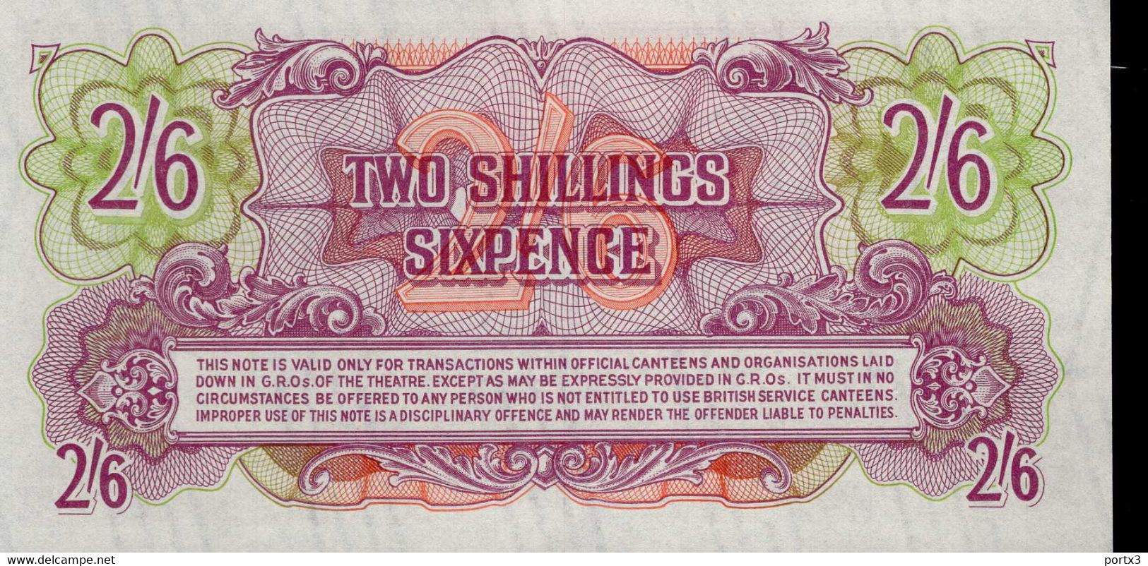 British Banknoten 5 Verschiedene With Ten Shilling BB 7 - British Armed Forces & Special Vouchers