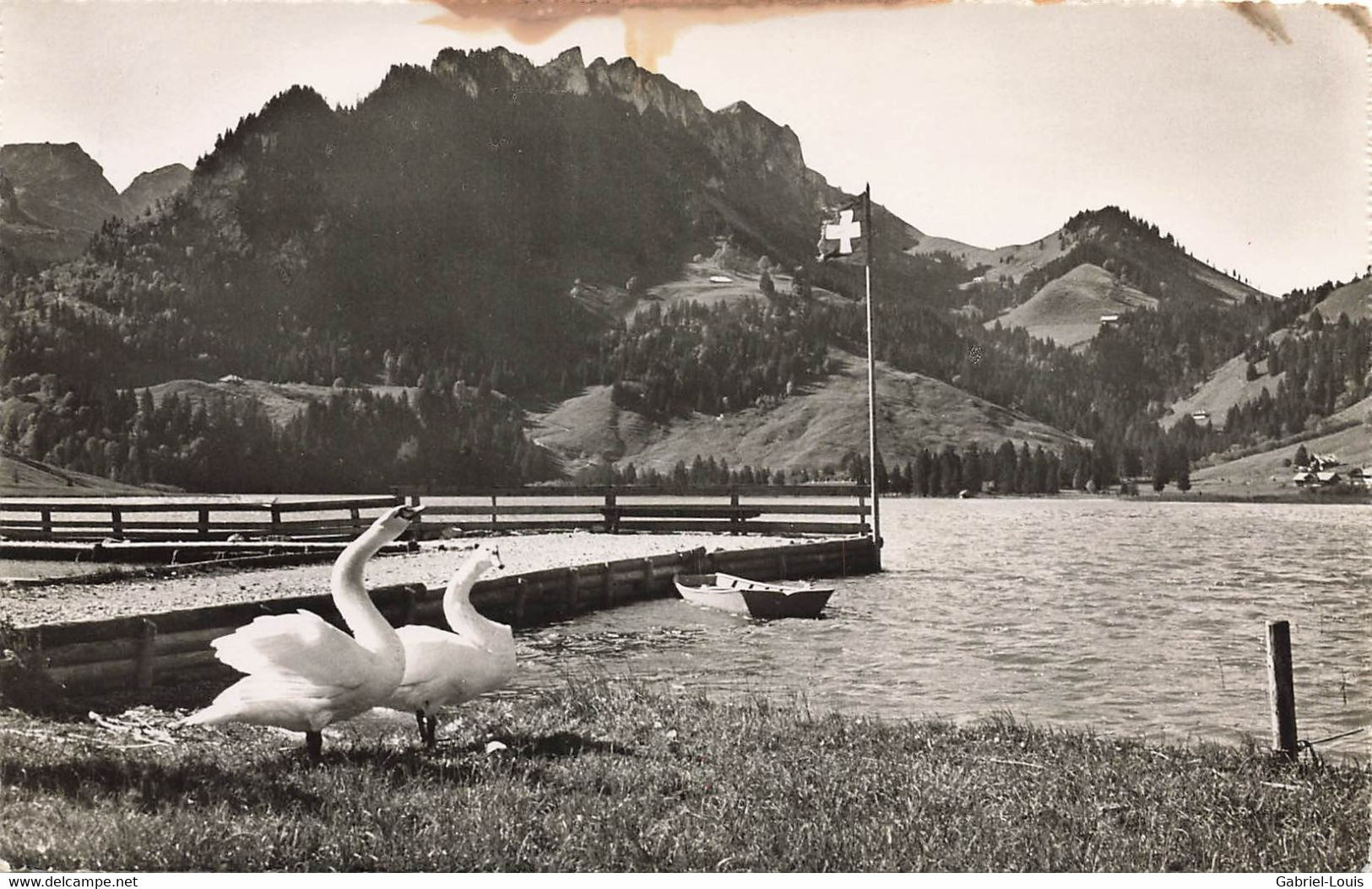 Hôtel Restaurant Gypsera Schwarzsee Lac Noir 1946 Cygnes - Andere & Zonder Classificatie