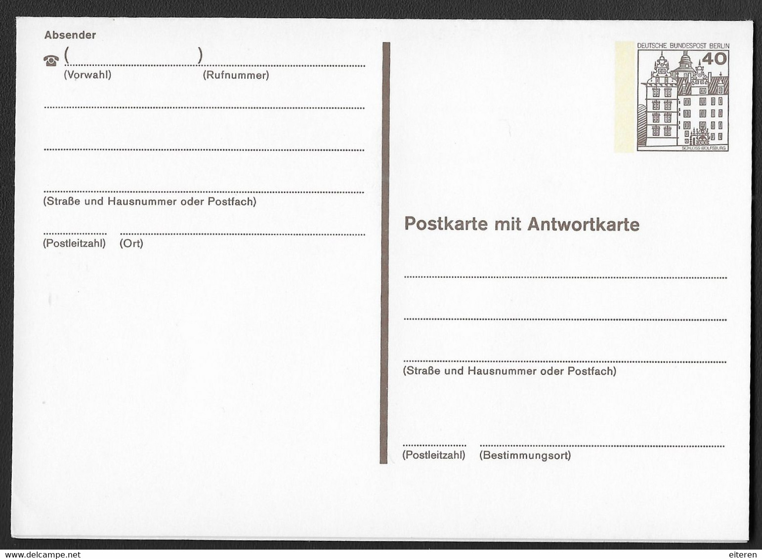 Postkarte Mit Antwortkarte - Michel 614 - 2 X 40 Pf. - Postcards - Mint