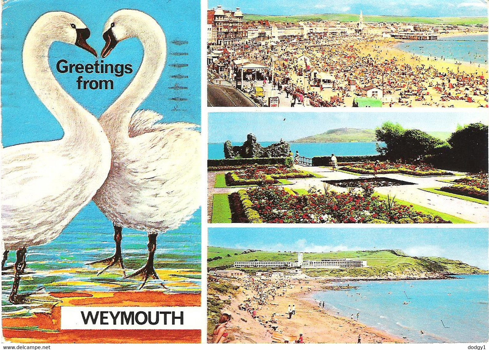 SCENES FROM WEYMOUTH, DORSET, ENGLAND. Circa 1973  USED POSTCARD Ls2 - Weymouth