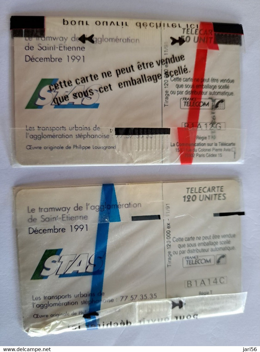 FRANCE/FRANKRIJK  SET 2X CHIPCARD  50 UNITS + 120 UNITS STAS/ TRAIN /  MINT IN WRAPPER        WITH CHIP     ** 10465** - Voorafbetaalde Kaarten: Gsm