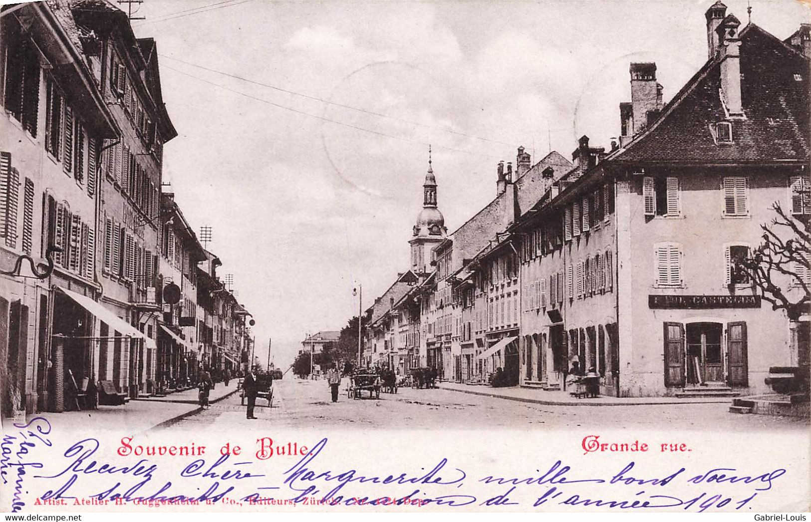 Souvenir De Bulle Grande Rue 1900 - Bulle