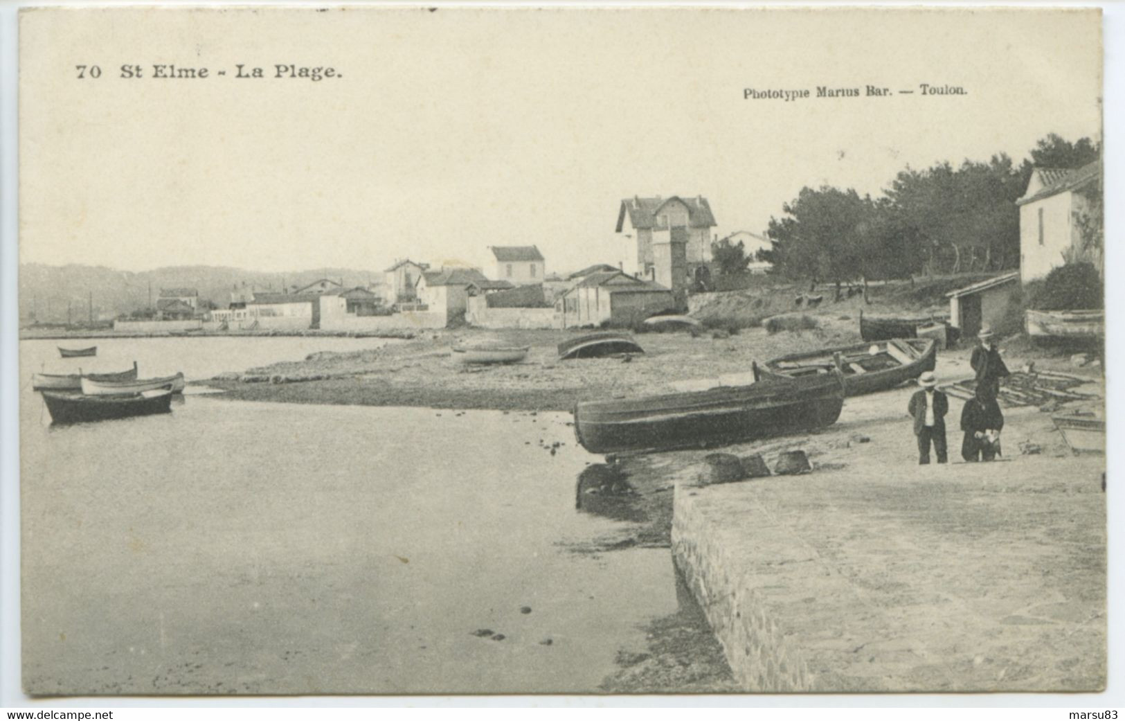 RARE -St Elme - Jetée **Magnifique Cpa De 1908 - Format 9x14cm- Ed.Marius Bar N°70 ** (suivre Mes Autres Ventes à Venir) - La Seyne-sur-Mer