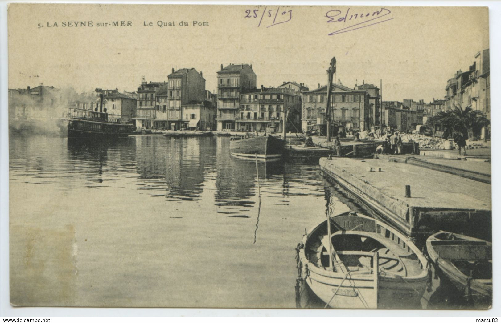 Quai Du Port **Très Belle Cpa De 1909 Au Format 9x14cm- Ed.Petit Provencal N°5 ** (suivre Mes Autres Ventes à Venir) - La Seyne-sur-Mer