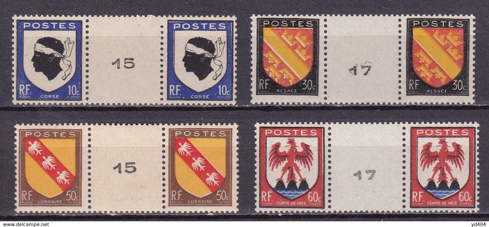 FR7136 - FRANCE – 1946 – COAT OF ARMS - Y&T # 755/8 MNH - Ungebraucht