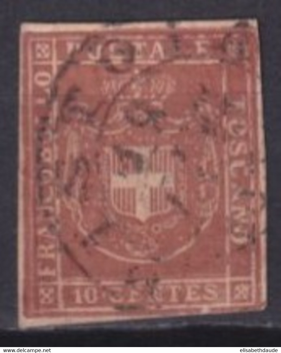 TOSCANE - 1860 - YVERT N° 19 OBLITERE - COTE = 50 EUR - Tuscany