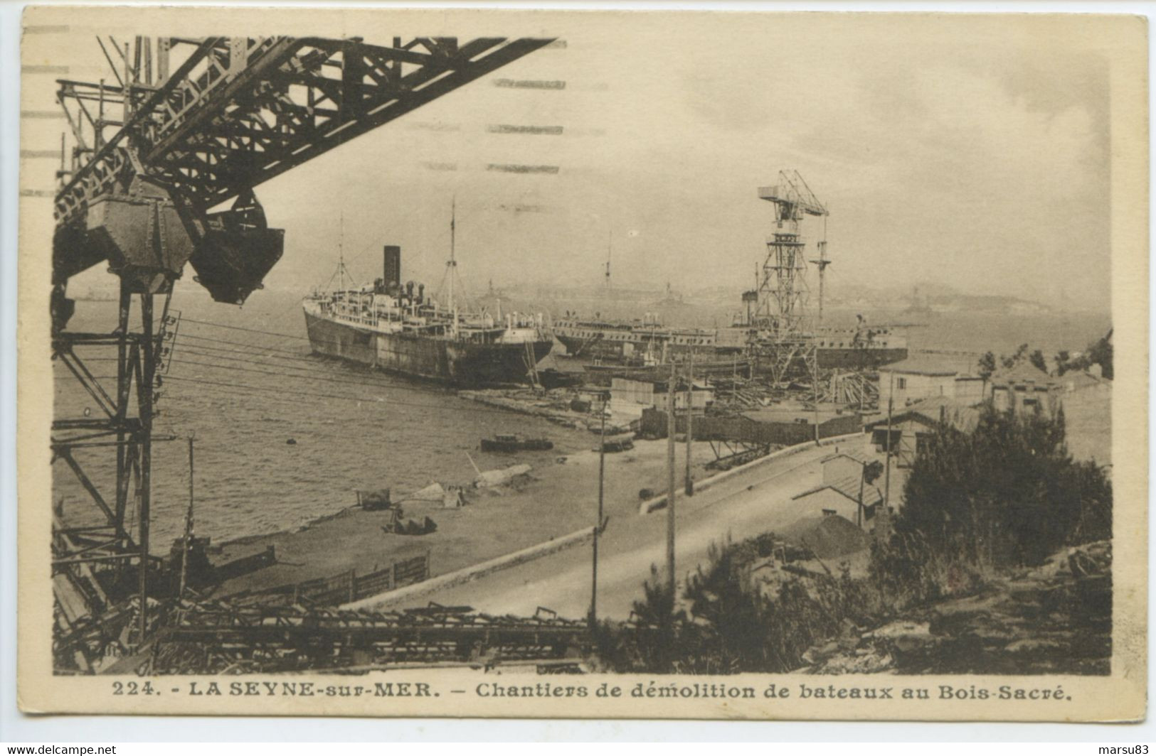 Chantiers De Démolition **Belle Cpa De 1931au Format 9x14cm Ed. Bouvet N°224 ** (suivre Mes Autres Ventes à Venir) - La Seyne-sur-Mer