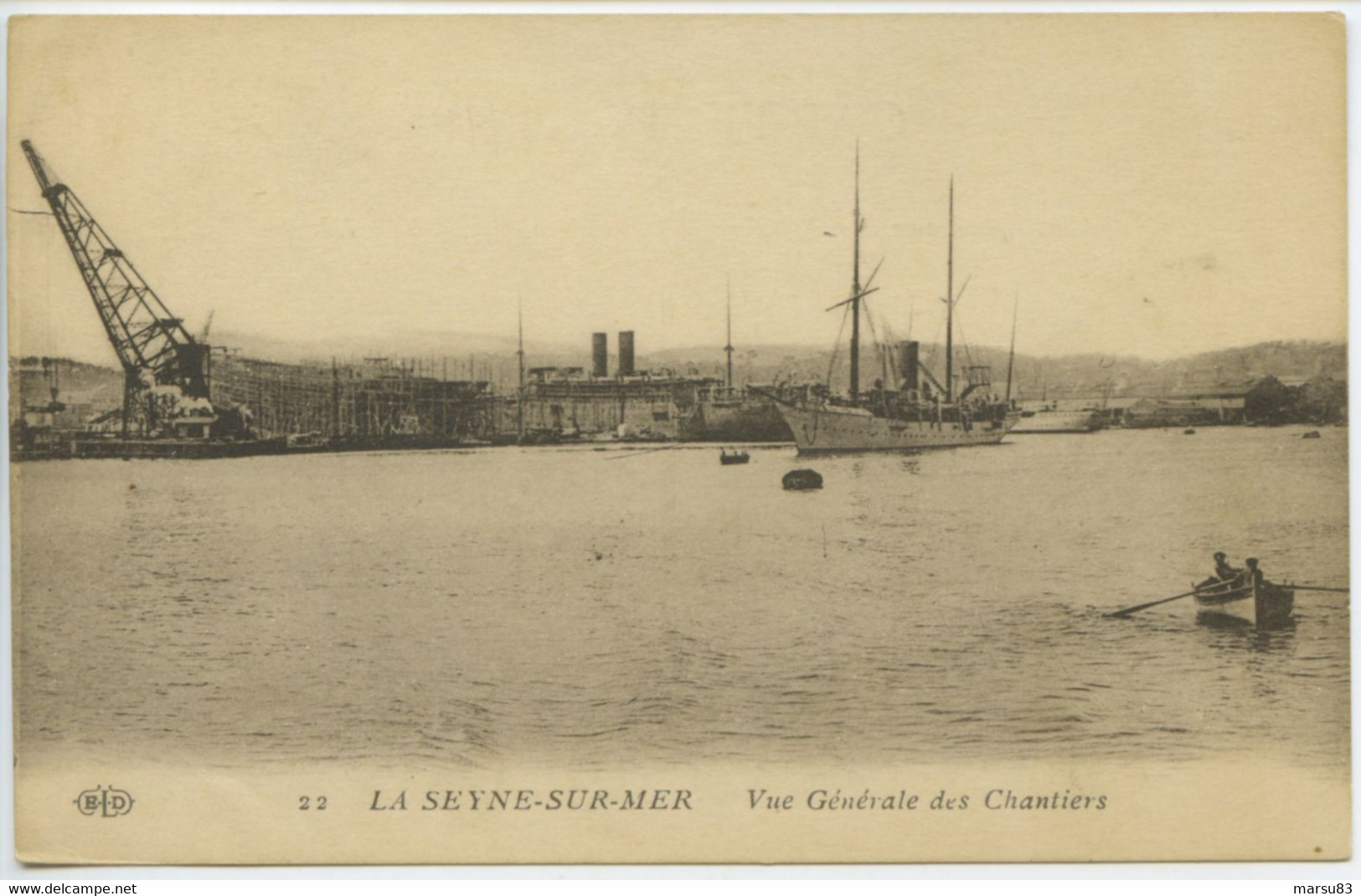 Chantiers Vue Générale **Belle Cpa Neutre Au Format 9x14cm Ed.Eld N°22 ** (suivre Mes Autres Ventes à Venir) - La Seyne-sur-Mer