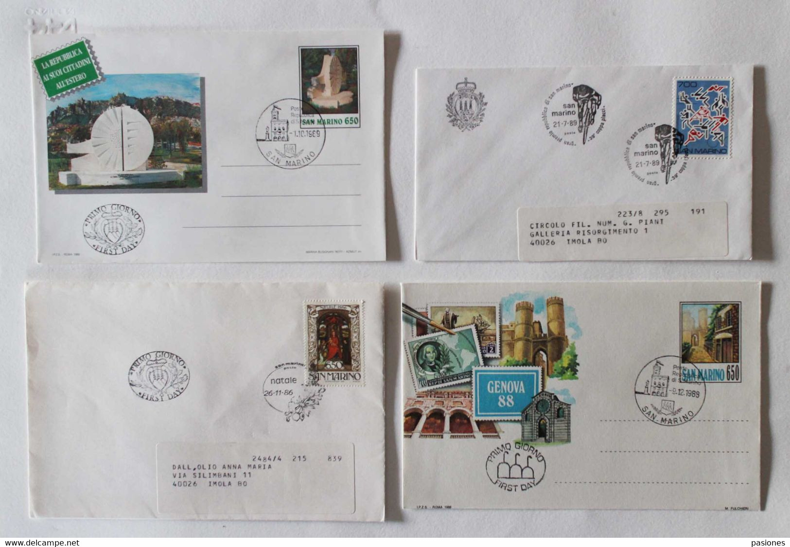 Repubblica San Marino FDC Anni '80/'90 - Lotto Di 8 Buste Diverse - Lots & Serien