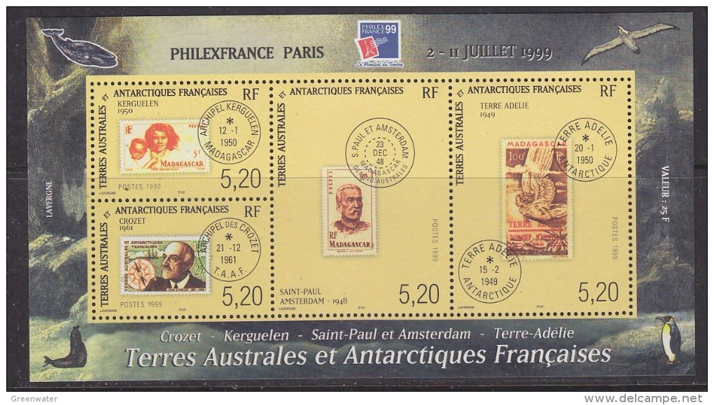 TAAF 1999 Philexfrance M/s ** Mnh (57979A) ROCK BOTTOM - Blokken & Velletjes