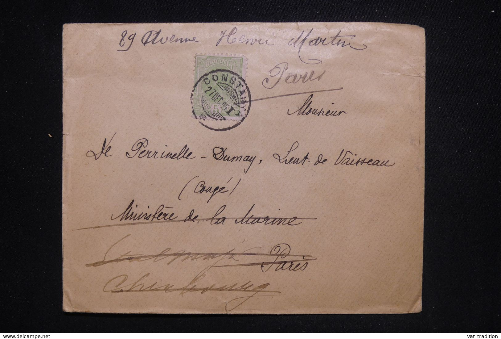 ROUMANIE - Enveloppe De Constanța Pour La France En 1905  - L 126770 - Cartas & Documentos