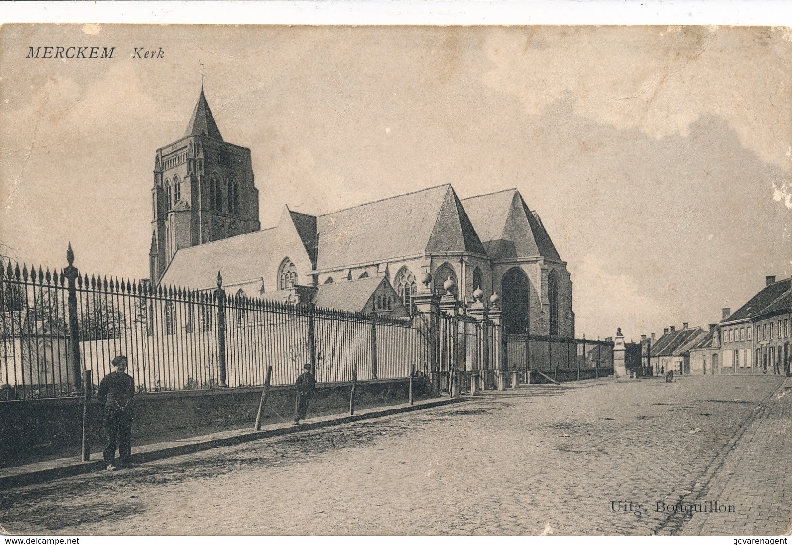 MERCKEM  KERK    !!!!! KREUKJE L.B.HOEK       2 SCANS - Houthulst