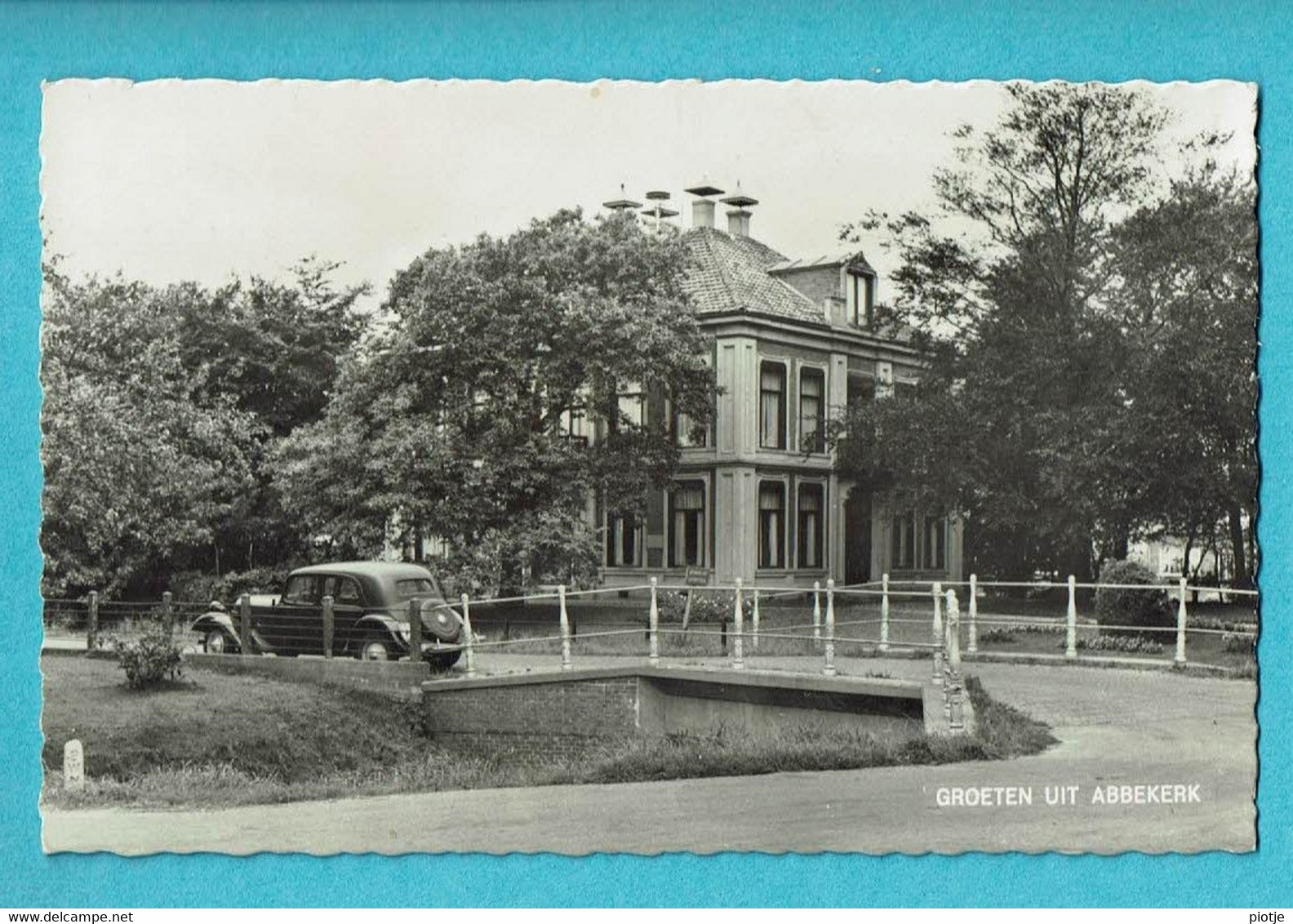 * Abbekerk - Medemblik (Noord Holland) * (Uitg P. Metselaar, Nr 1260) Groeten Uit Abbekerk, Oldtimer Car Voiture Chateau - Medemblik