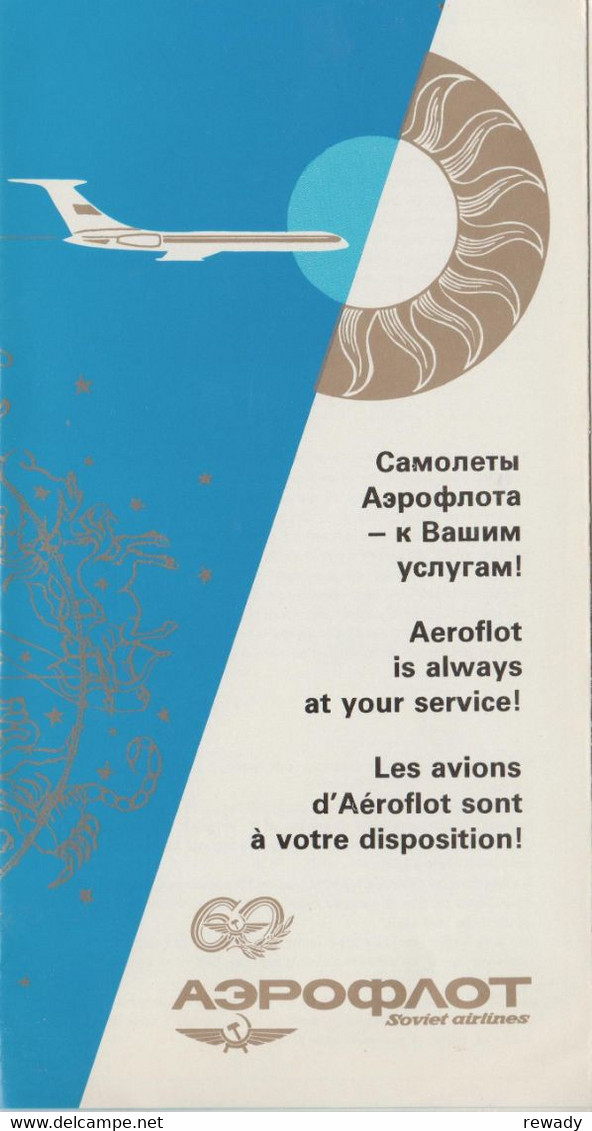 AEROFLOT / Soviet Airlines - Advertising Lot / Original Cover / Leaflet / Envelope / Sticker / Postcards - Pubblicità