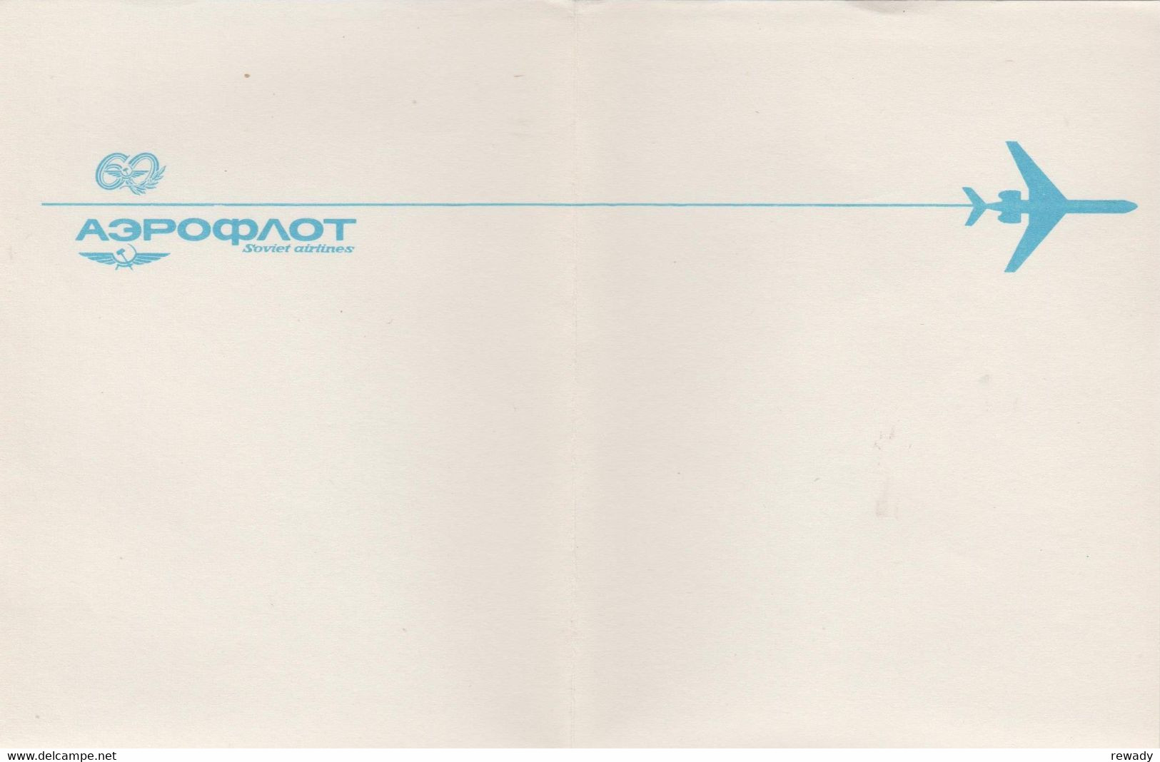 AEROFLOT / Soviet Airlines - Advertising lot / original cover / leaflet / envelope / sticker / postcards