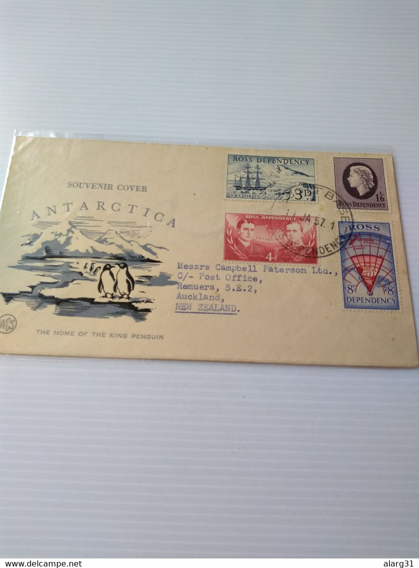 Souvenir Cover.1957.home Of King Penguin.penguin Cachet Not In Delcampe.reg Letter E7.conmems For Post. - Briefe U. Dokumente
