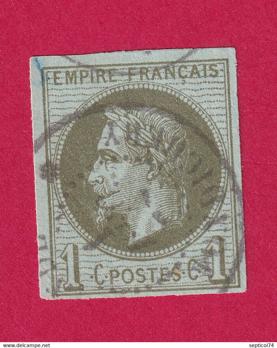 COLONIE GENERALE N°7 CAD PONDICHERY INDE INDIA COTE 200€ TIMBRE BRIEFMARKEN STAMP FRANCE - Napoleon III