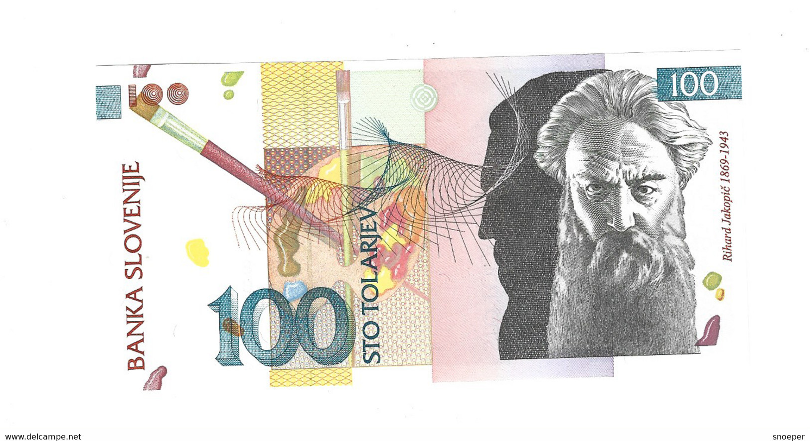 Slovenia 100 Tolarjev 1992     14  Unc - Slovenia