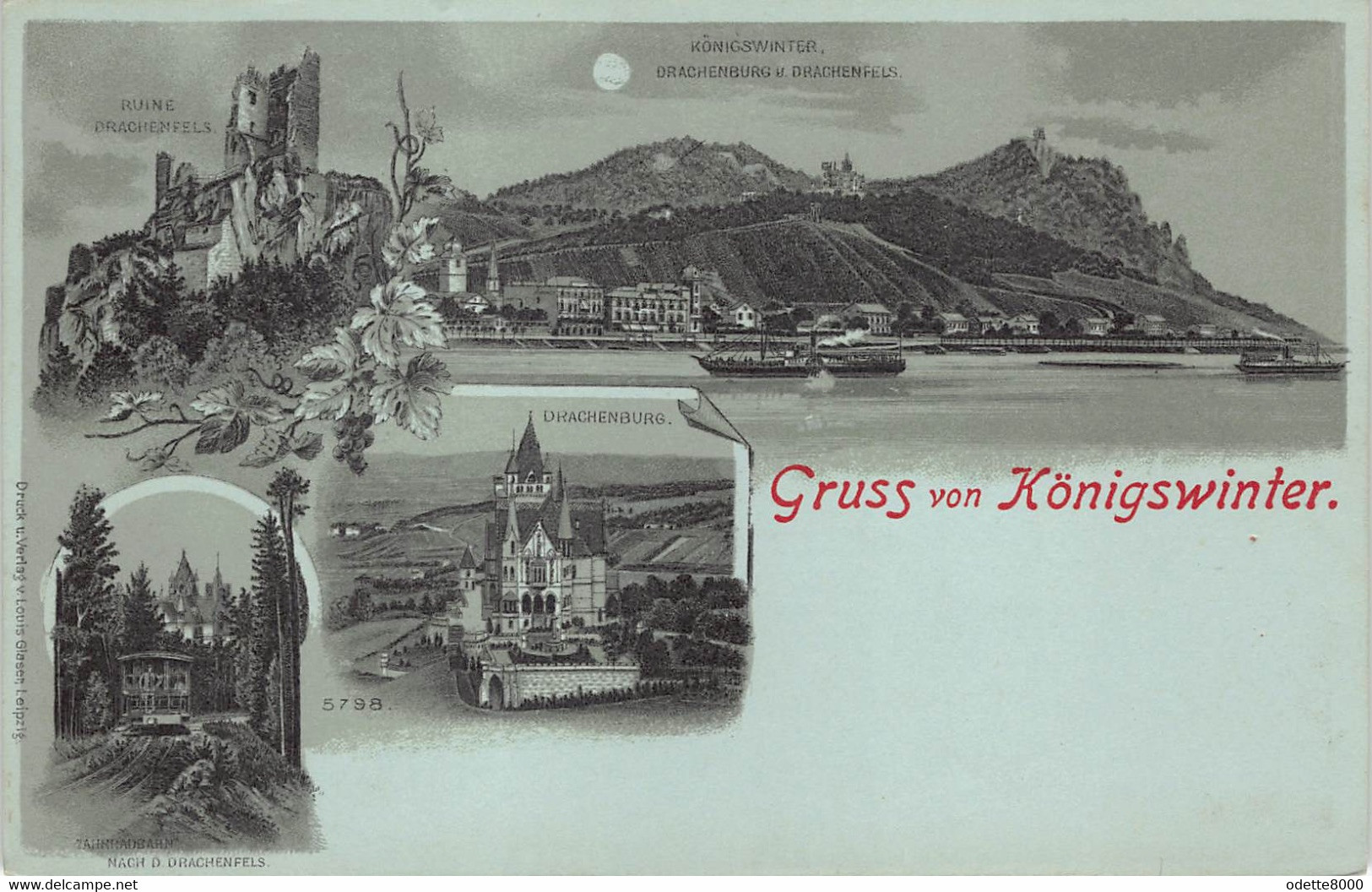 Gruss Von Köningswinter  Drachenburg   D 1898 - Souvenir De...