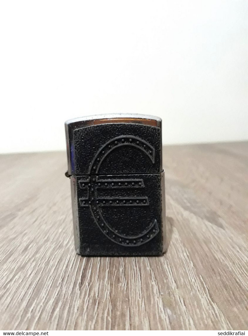 VINTAGE LIGHTER OIL PETROL SMOKING CIGARETTE LOGO EURO LIGHTER DECOR - Autres & Non Classés