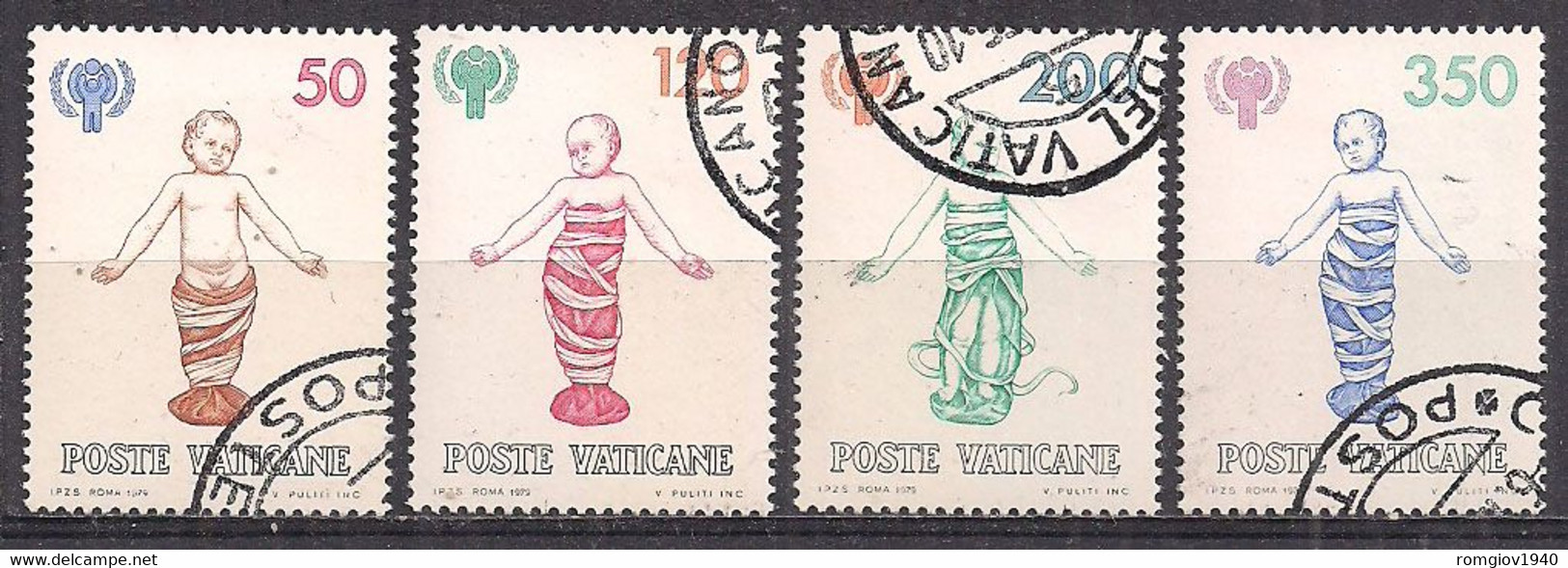 VATICANO 1979 ANNO INTERNAZIONALE DEL FANCIULLO SASS.667-670  USATA VF - Used Stamps