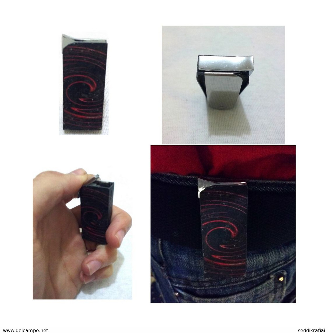 Pocket Lighter PATENTED NE Clip Cigarette Gaz Butane Smoking Collectible Working - Autres & Non Classés