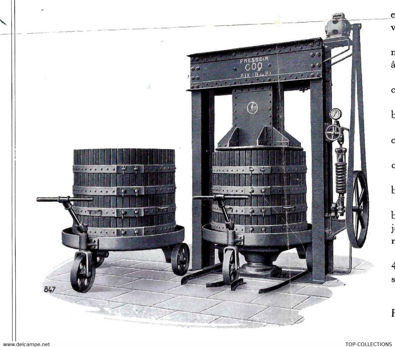 CIRCA 1920 VIN VIGNE VIGNOBLE  PRESSOIR HYDRAULIQUE FOULOGRAPHE COQ G.PEPIN FILS Ainé à Bordeaux  B.E.VOIR SCANS - Advertising