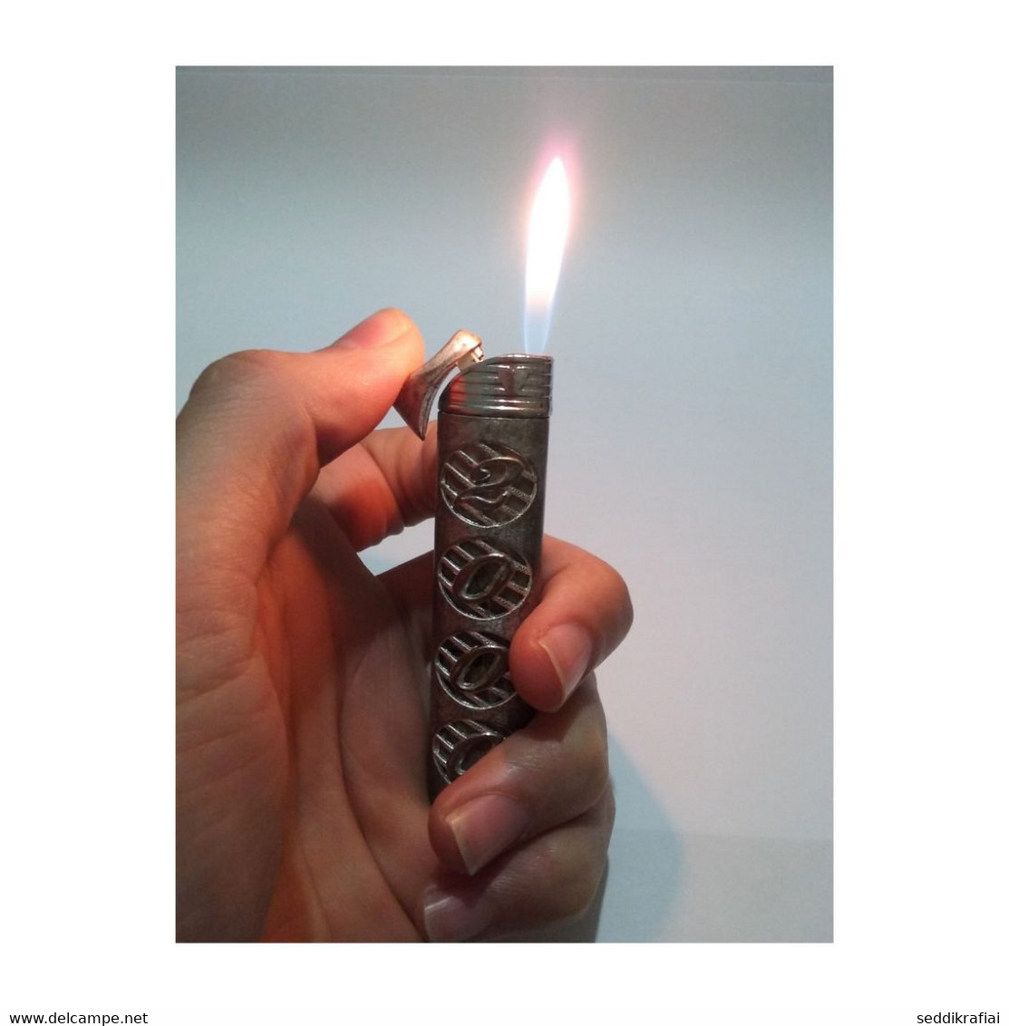 Lighter 2000 Heart Gaz Butane Working Smoking Collectible Silver Cigarette Flame