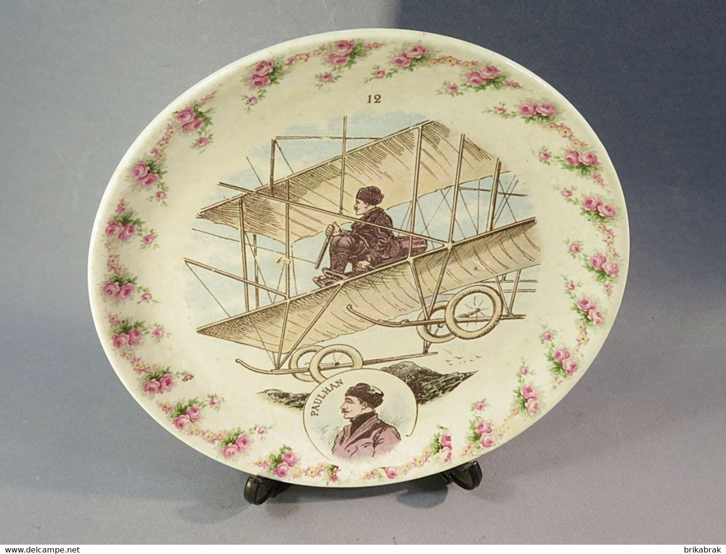 + ASSIETTE PAULHANE DIGOIN SARREGUEMINES + Aviation Avion