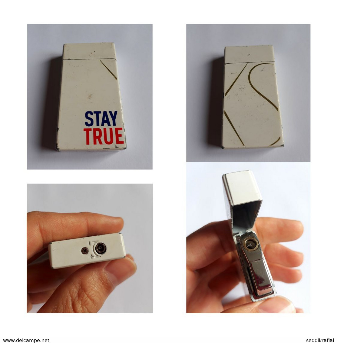 Lighter White Logo " Stay True " Windproof Cigar Rare Cigarette Gaz Collectible - Autres & Non Classés