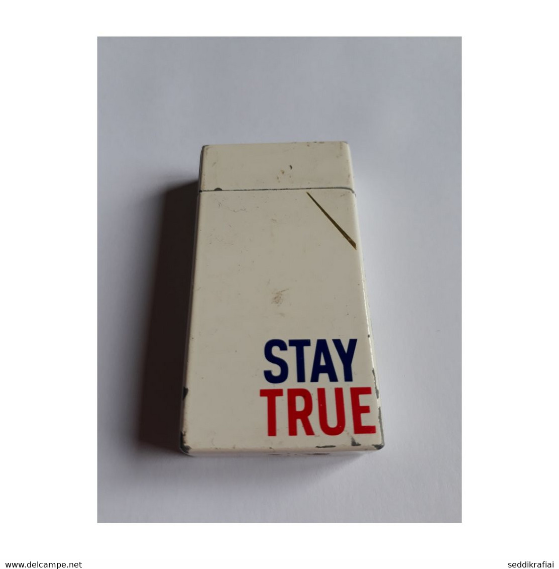 Lighter White Logo " Stay True " Windproof Cigar Rare Cigarette Gaz Collectible - Autres & Non Classés