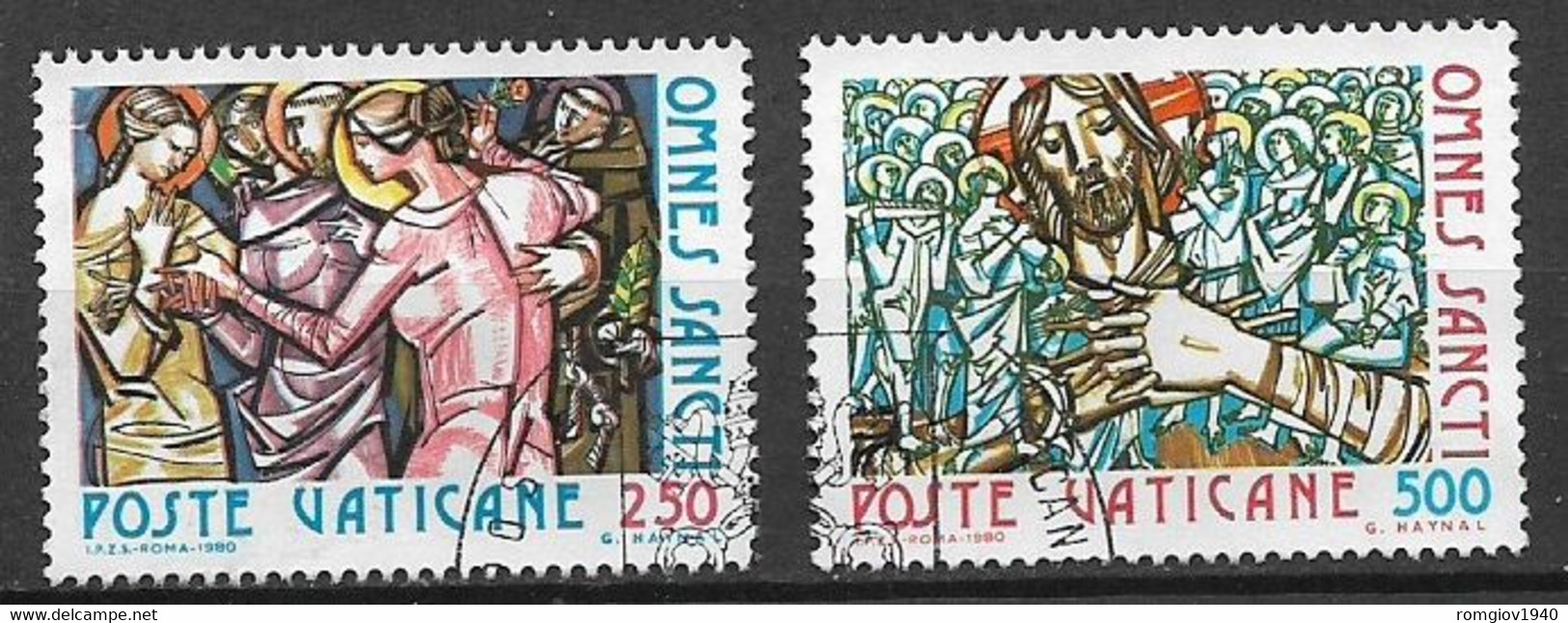 VATICANO 1980 SOLENNITA' DI OGNISSANTI SASS. 682-683 USATA VF - Used Stamps