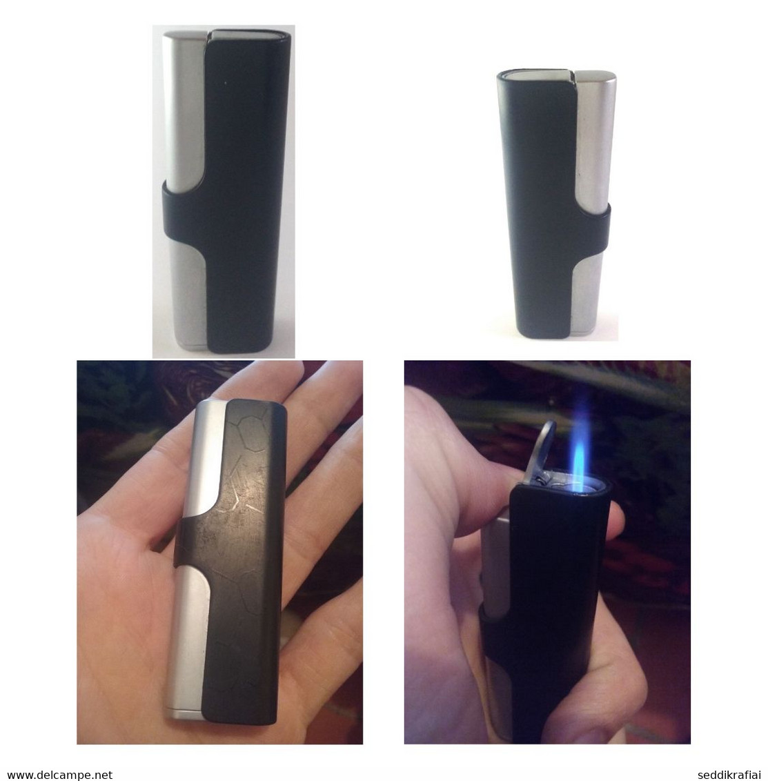 Lighter New Jet Flam Windproof Smoking Cigarette Collectible Working Black Silver