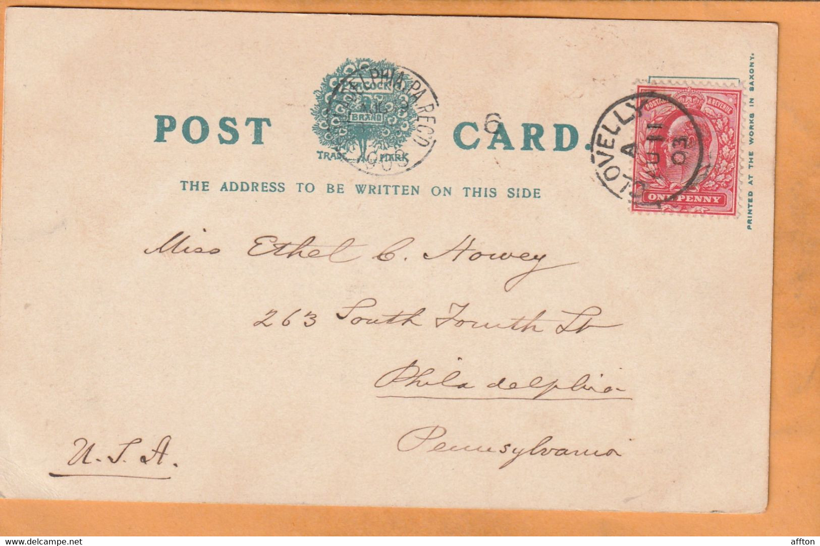 Clovelly UK 1903 Postcard - Clovelly