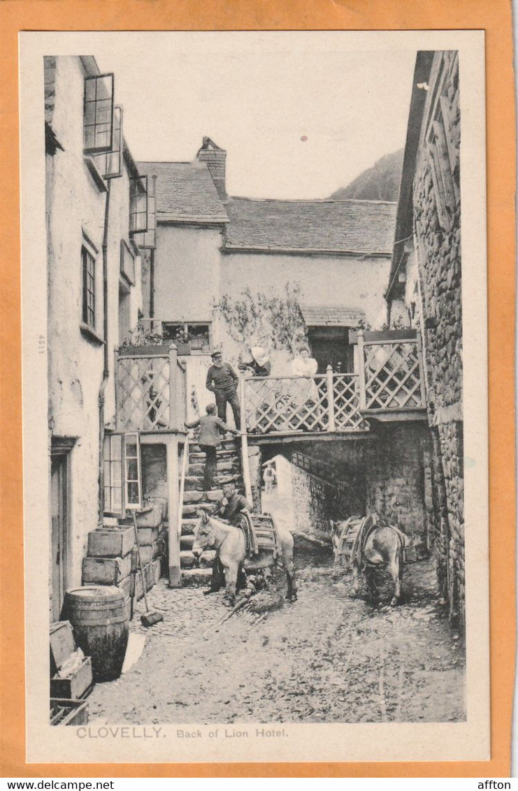 Clovelly UK 1910 Postcard - Clovelly