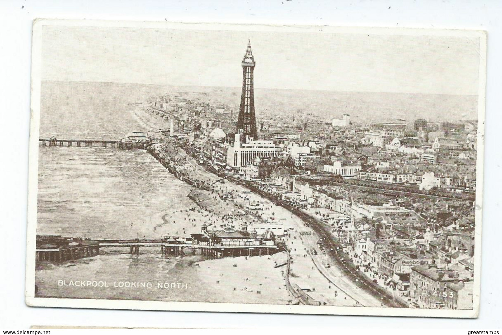 Postcard Lancashire Blackpool Looking North Progress Series Posted 1952 - Blackpool