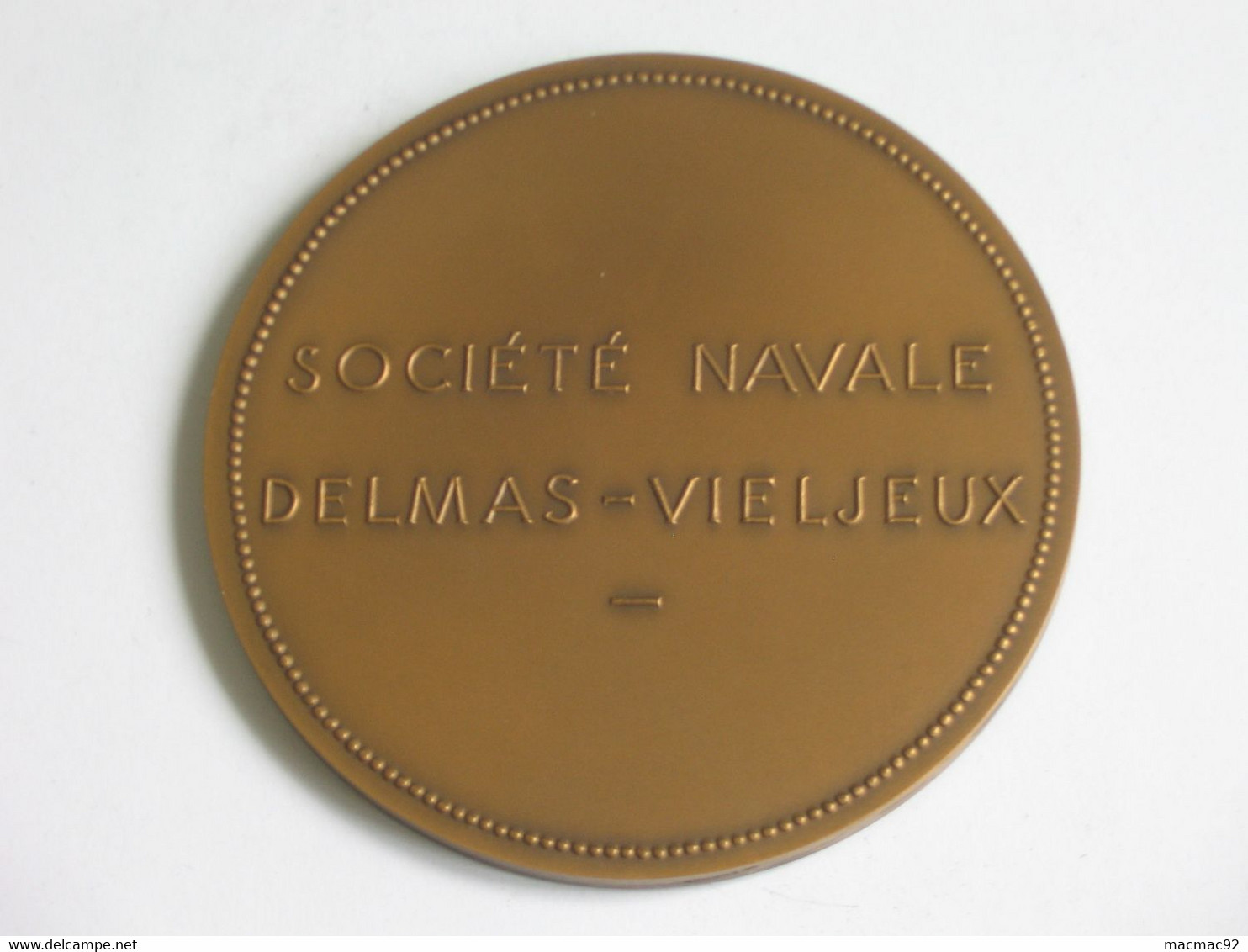 Très Belle Et Imposante MEDAILLE SOCIETE NAVAL DELMAS-VIELJEUX  **** EN ACHAT IMMEDIAT **** - Professionnels / De Société