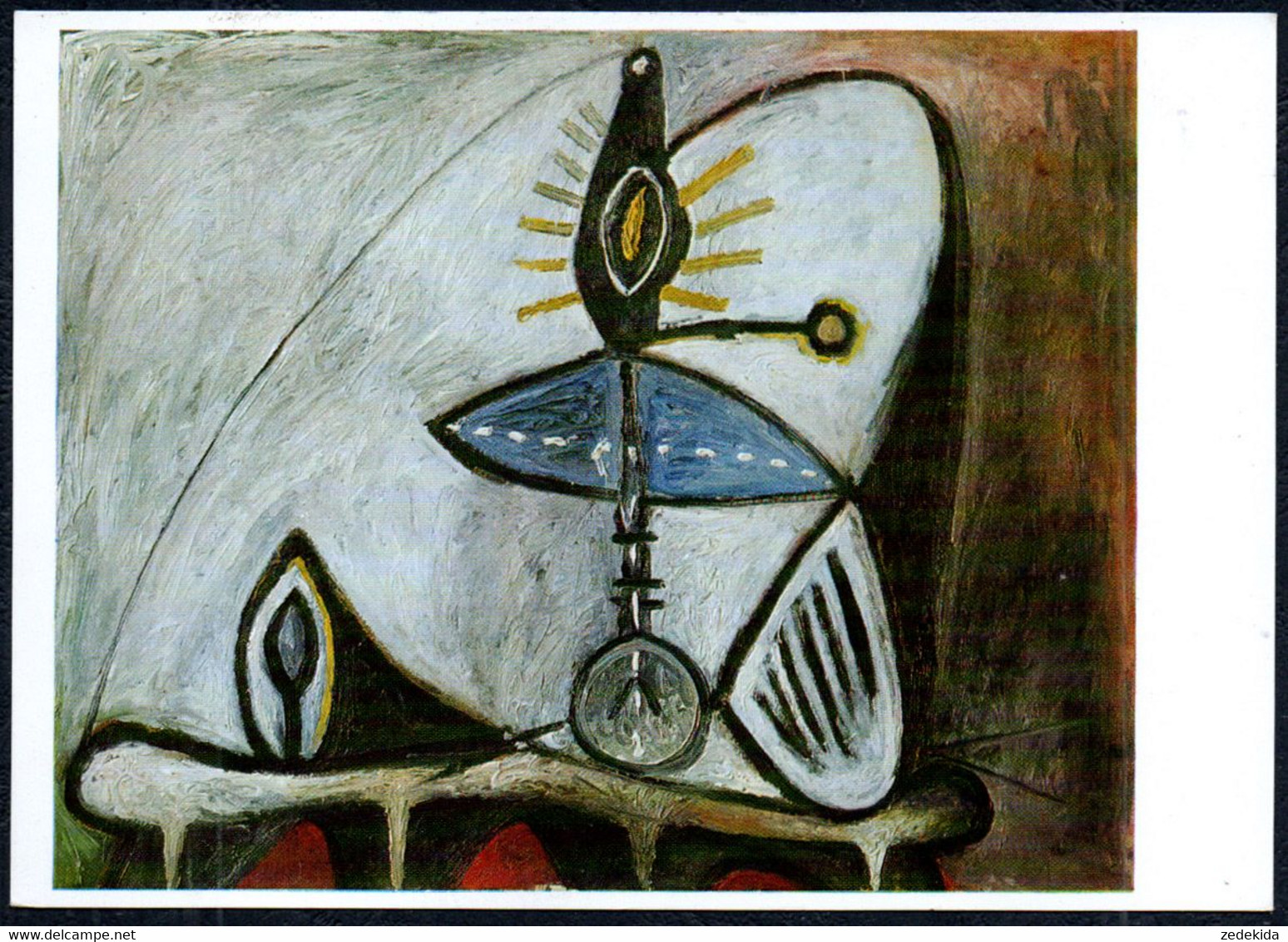 F8136 - TOP Picasso - Künstlerkarte - Stilleben Mit Lampe - VDK Verlag Der Kunst DDR - Picasso