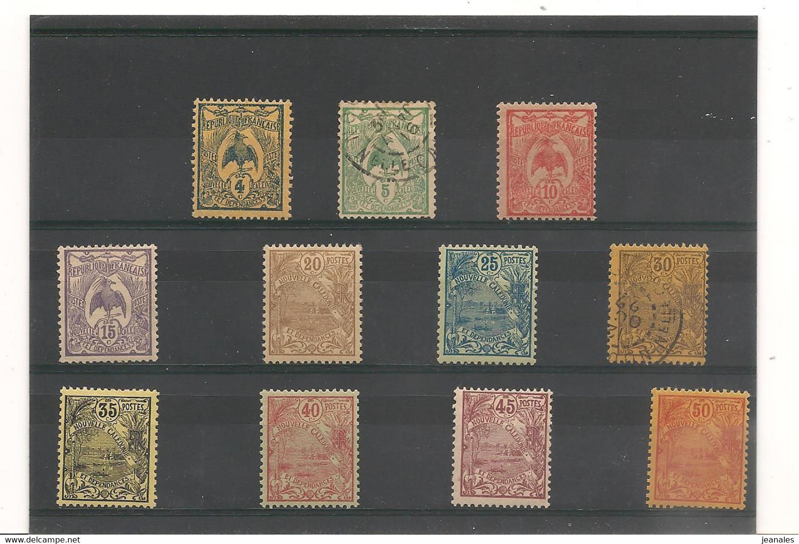 NOUVELLE CALÉDONIE ANNÉES 1905/07 N° Y/T : 90/100 */o Côte : 17,00 € - Used Stamps